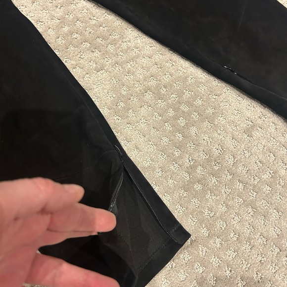 BNWT-Lafayette 148 New York blksuede leggings sz12 sm zippers on inside of legs - Picture 11 of 13